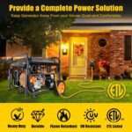 LAZMUMI 50 Amp 50FT Generator Power Cord and Power Inlet Box Waterproof Combo Kit