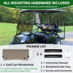 Cartalia Golf Cart Foldable Windshield with 3/4" Front Struts Tube