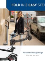 Electric Scooter,500W Motor,10??? Solid Tires,25 Miles Range,19 Mph Folding Commuter Electric Scooter for Adults (Optional Seat)