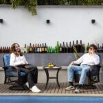 VONZOY 3 Pieces Patio Furniture Set with Rocking Chair,Thickened Cushions