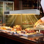 Hiteemer Food Heat Lights Hanging Overhead Stainless Steel with Cord