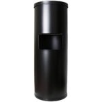 Monkey Movement Black Stainless Steel Floor Stand Wipe Dispenser with Built-in Trash Can