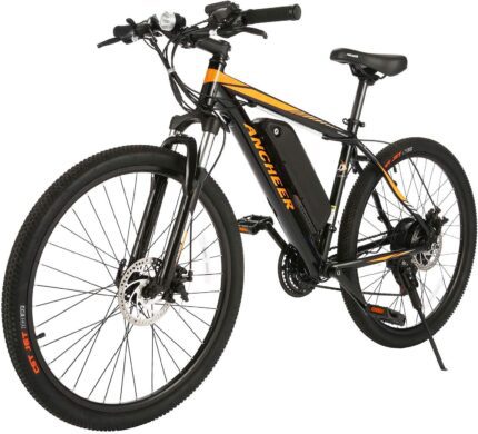 ANCHEER Electric Bike Electric Mountain Bike 350W Ebike 26?? Electric Bicycle,20MPH Adults Ebike with Removable 7.8/10.4Ah Battery,Professional 21 Speed Gears