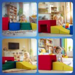 Piece PU Leather Toddler Climbing Toys Indoor,Foam Climbing Blocks for Toddlers 1-3,Soft Play Climbing for Toddlers,Climb and Crawl Foam Playset (PU Waterproof)