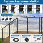 Muzata Black Rectangular Handrail Top Rail Cable Railing System Deck Stair Indoor Outdoor