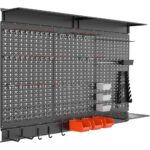 WALMANN 113PCS Pegboard Wall Organizer Kit with Pegboard Hooks with Hooks(Black)