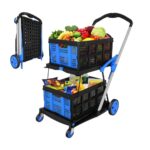 FAHKNS Multifunctional Folding Cart with Wheels