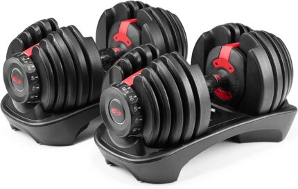 Bowflex SelectTech 552 Adjustable Dumbbells Pair,5-52.5 lbs,Space-Saving Home Gym Equipment