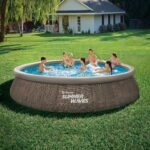 Summer Waves 15 ft Dark Double Rattan Quick Set Pool,Round,Ages 6+,Unisex
