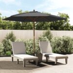 3m Wooden Garden Parasol (8 Colours)