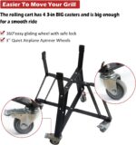 Dracarys Powder Coated Steel Rolling Outdoor Cart with Heavy Duty Locking Caster Wheels