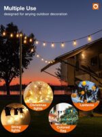 Addlon 4 Pack String Light Poles Pro,Aluminum Waterproof Harder 9FT Light Poles