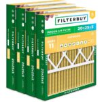 Filterbuy 20x25x5 Air Filter MERV 11 Allergen Defense (4-Pack)