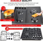 FORIMO Gas Cooktop 22Inch,Built in Gas Cooktop 4 Burners Stainless Steel Stove