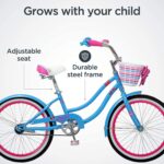 Nickelodeons JoJo Siwa Girls Cruiser Bike with 20Inch Wheels in Light Blue and Pink