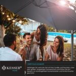 KESSER? Aluminium Cantilever Parasol + Cover Diameter 350 cm and Crank Device Crank Umbrella with Stand UV Protection Aluminium Water-Repellent Canopy 360?? Function Garden Umbrella Market Umbrella