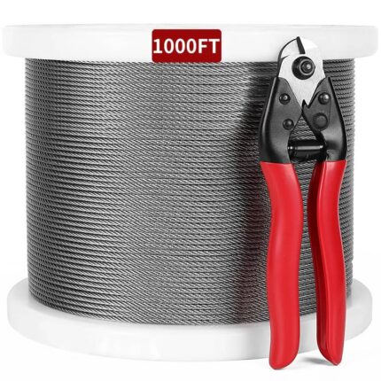 LIUKANGZE Stainless Steel Cable Marine Grade Wire Rope,Come with a Cutterr