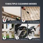 Giraffe Tools Electric Wall Mounted Pressure Washer with 100ft Balck Pressure Hoses