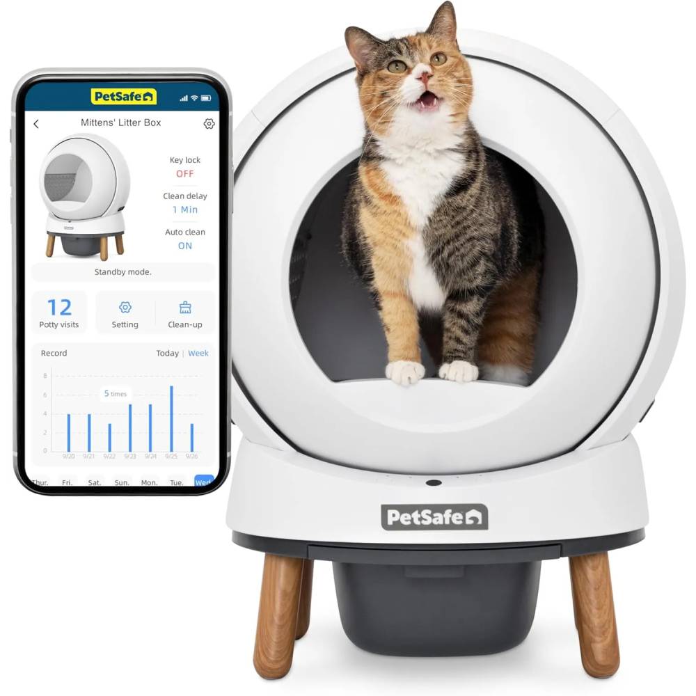 PetSafe Automatic Cat Litter Box Self Cleaning,App Controlled Self Cleaning with Health Monitoring PetSafe Automatic Cat Litter Box Self Cleaning,App Controlled Self Cleaning with Health Monitoring