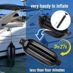 Affordura Boat Fender 4 Pack Boat Bumpers Fenders with 4 Ropes,Boat Bumpers for Pontoon
