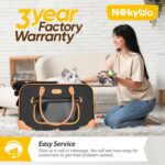 Nakyma Large Cat Carrier with Wheels,Rolling Cat Carrier