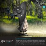 KESSER? Aluminium Cantilever Parasol + Cover Diameter 350 cm and Crank Device Crank Umbrella with Stand UV Protection Aluminium Water-Repellent Canopy 360?? Function Garden Umbrella Market Umbrella