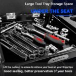 FreekyFit Padded Mechanics Stool with Tool Tray Storage