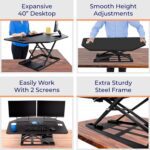 Stand Steady Standing Desk Converter with Monitor Lift