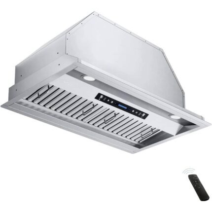 IKTCH Insert Range Hood with 2 Pcs Adjustable Lights and 3 Pcs Baffle Filters