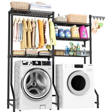 Golpart Over Washer and Dryer Shelves Heavy Duty Laundry Room Storage Organization Clothes Drying Rack