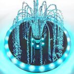 4W Solar Powered Bird Bath Fountains with 8 Nozzles