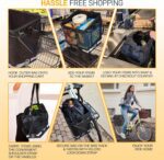 OutWurx Water Resistant Rear Rack Bags with Detachable Inner Grocery Bag & Folding Basket
