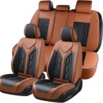 Coverado Seat Covers,Car Seat Covers Full Set,Leather Seat Covers for Cars