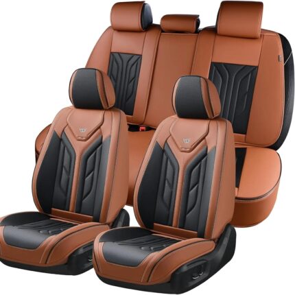 Coverado Seat Covers,Car Seat Covers Full Set,Leather Seat Covers for Cars