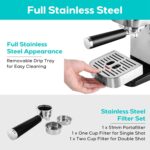 CASABREWS Espresso Machine 20 Bar,Professional Espresso Maker Cappuccino Machine