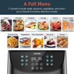 COSORI Air Fryer Oven With Rapid Air Circulation,100 Recipes Cookbook,3.5L Air Fryers For Home Use With One-Touch Digital Screen,11 Cooking Presets,Nonstick Basket,Shake Remind,1500W
