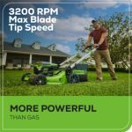 Greenworks 60V 21?? Cordless (Self-Propelled) Lawn Mower,2 x 4.0Ah Batteries and Dual Port Rapid Charger