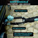 YUNFUER Kinetic Recovery Tow Rope with 2 UHMWPE Soft Shackles