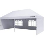 OUTFINE Pop Up Canopy Gazebo with 4 Removable Sidewalls