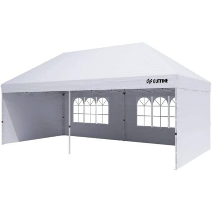 OUTFINE Pop Up Canopy Gazebo with 4 Removable Sidewalls