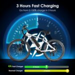 Adult Electric Bike,350W BAFANG Motor (500W Peak),4A 3H Fast Charging,468Wh Li-Ion Battery,21 Speed Gears,Air Saddle,45 Miles 20 MPH 26" Mountain Bike Electric Bike