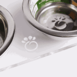 Acrylic Double Pet Feeder ?C Clear