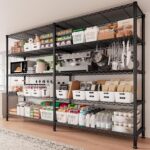 REIBII 69" W Storage Shelves Heavy Duty Load 1600LB,Garage Shelving 5-Tier Wire Shelving