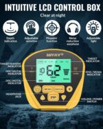 MIYAY Metal Detector for Adults with LCD Display,High Accuracy Waterproof Pinpoint 5 Modes