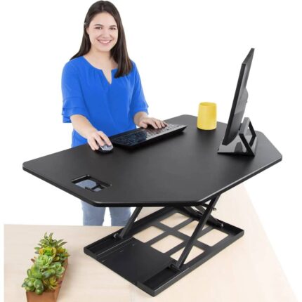 Stand Steady Standing Desk Converter with Monitor Lift