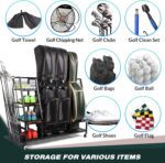 Sttoraboks olf Bags Storage Garage Organizer with Wooden Shelf and Lockable Wheels