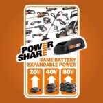 WORX Cordless Misting Top Portable Fan w/ 3 Speed & 3 Mist Settings