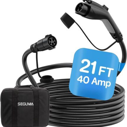 SEGUMA EV Charger Extension Cable,21ft 40Amp Extension Cable Compatible