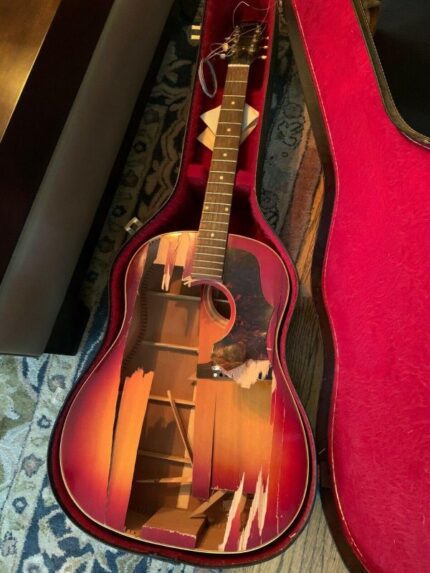 1963 Gibson J45 Adj. Acoustic Guitar Cherry Sunburst for Project Repair