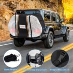 STARTWO Bike Cover with Two Elastic straps and License Plate Window